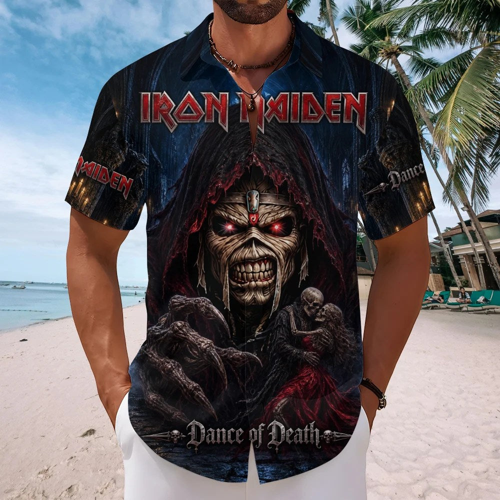 Iron Maiden Short Sleeve Button-Down Shirt – TMTHU9533