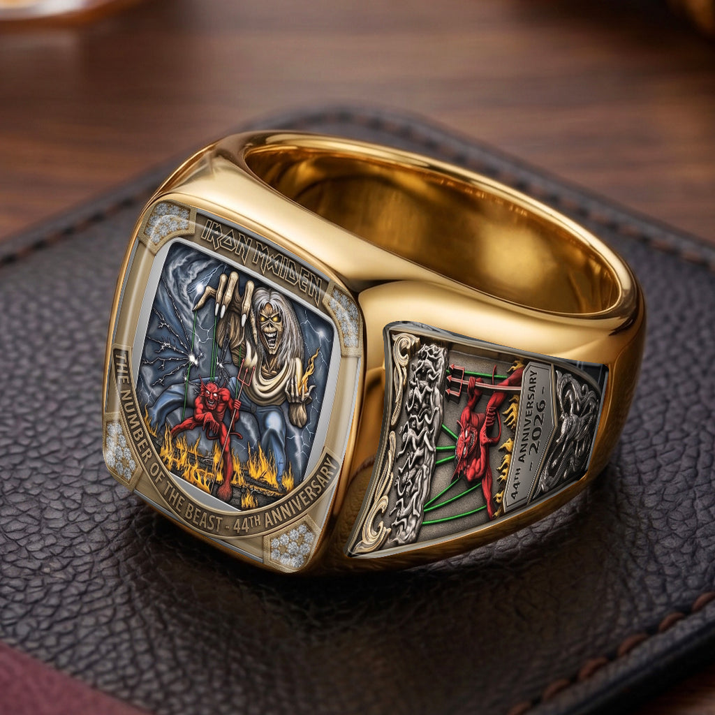 Iron Maiden: The Number of The Beast 3D Engraved Ring – TMTHU7120