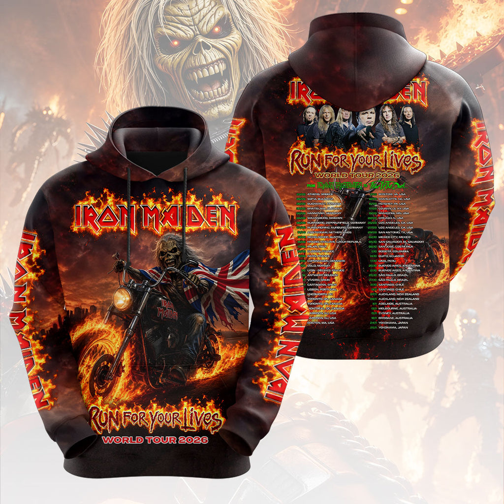 Iron Maiden World Tour 2026 3D Apparel – HOATT18216