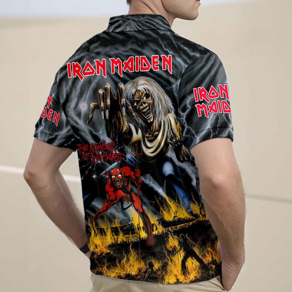 Iron Maiden Zip Polo Shirt – HOAT20286