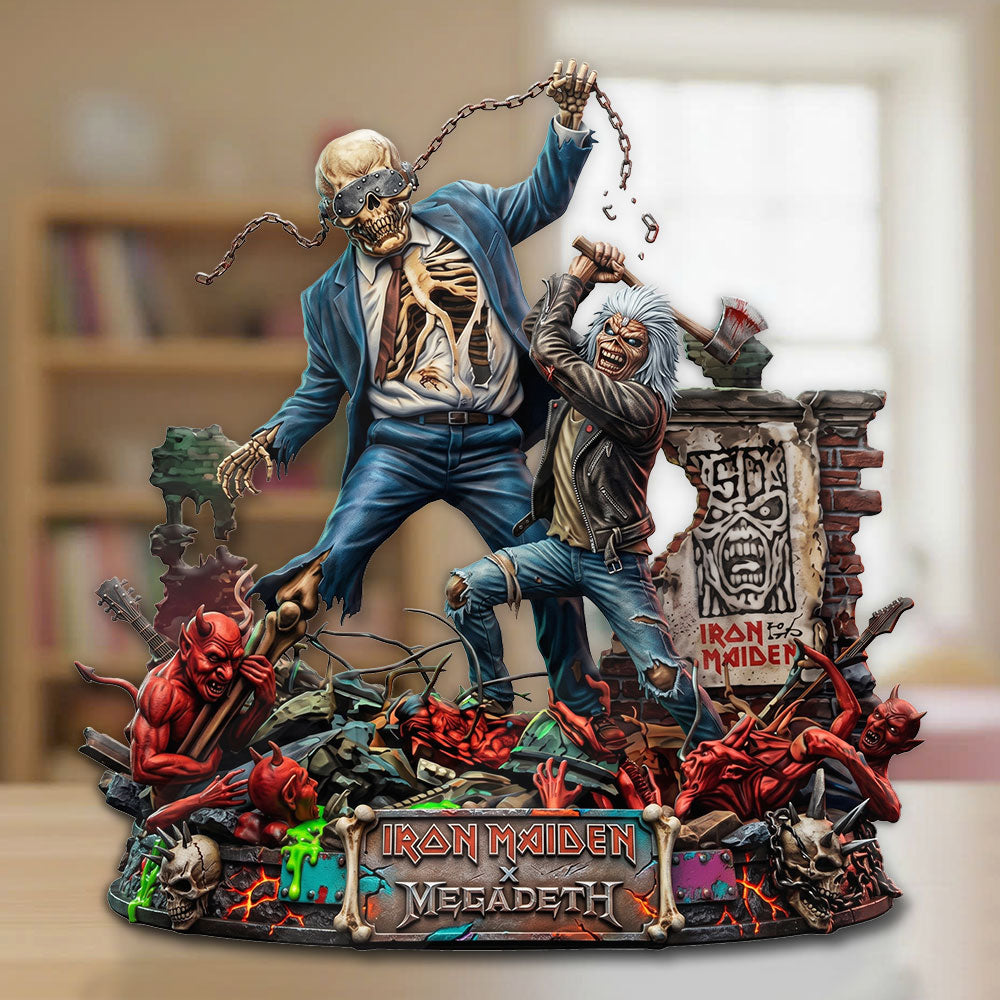 Iron Maiden x Megadeth Custom Shape Acrylic Plaque – TMTHU7028
