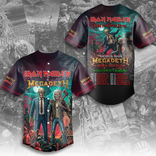 Iron Maiden x Megadeth Baseball Jersey – TMTHU6846