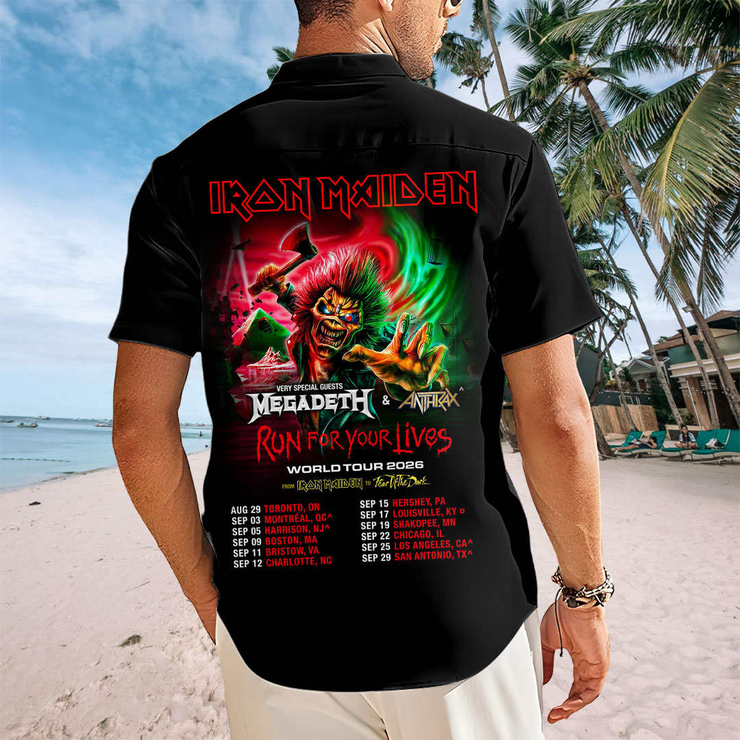 Iron Maiden Short Sleeve Button-Down Shirt – GNENEW738