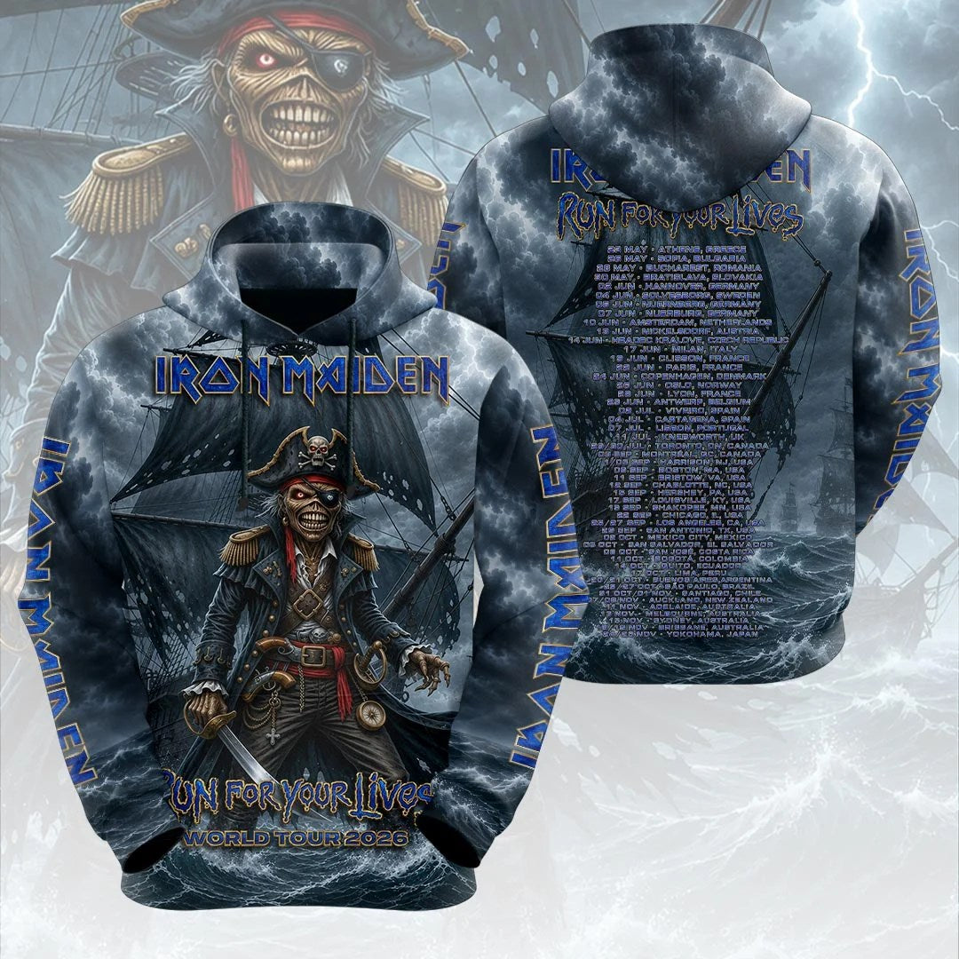 Iron Maiden 2026 World Tour 3D Apparel – HOATT20528