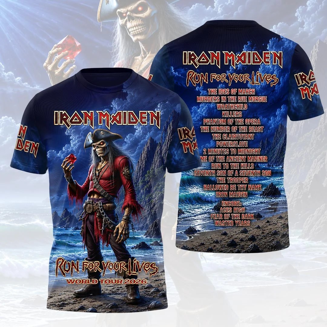 Iron Maiden 2026 World Tour 3D Apparel – HOATT20563
