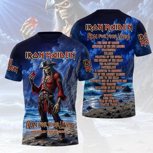 Iron Maiden 2026 World Tour 3D Apparel – HOATT20563