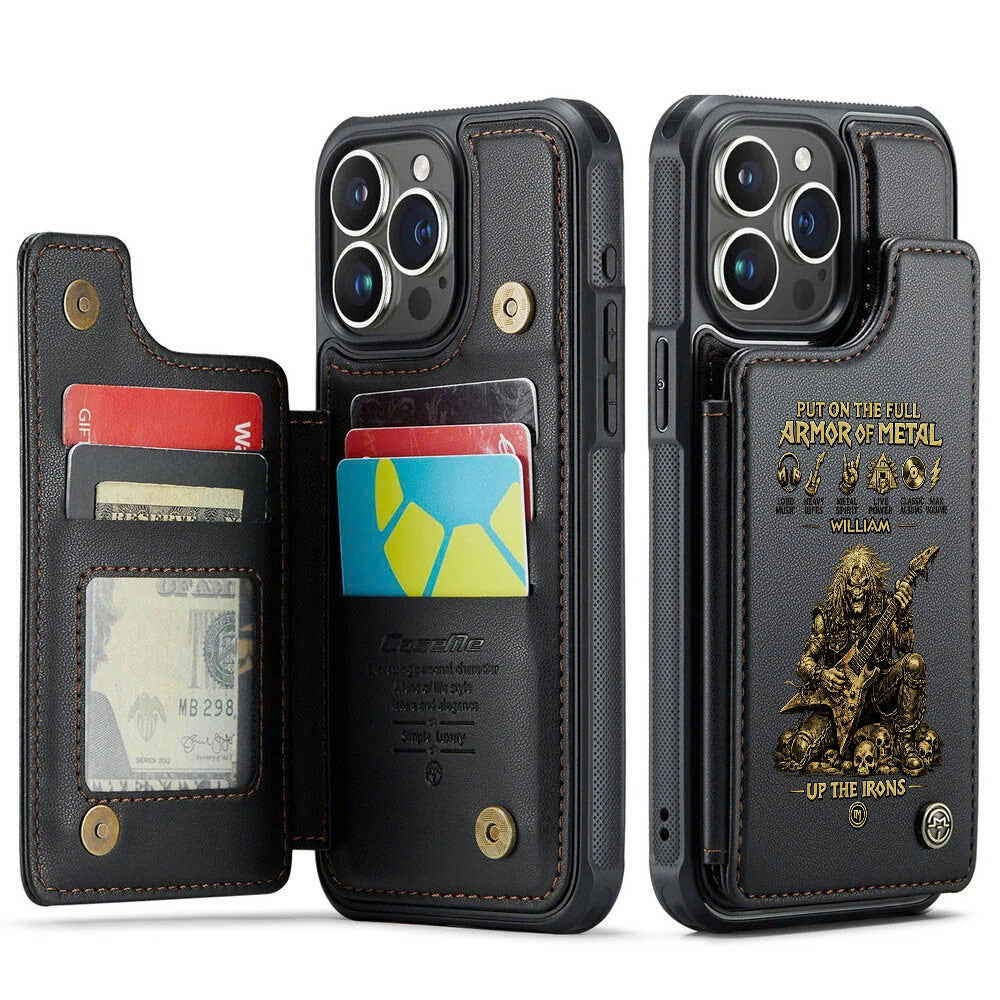 Personalized Iron Maiden Leather Wallet Phone Case – VANDH5081