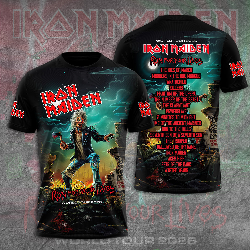 Iron Maiden 2026 World Tour 3D Apparel – GNE6667