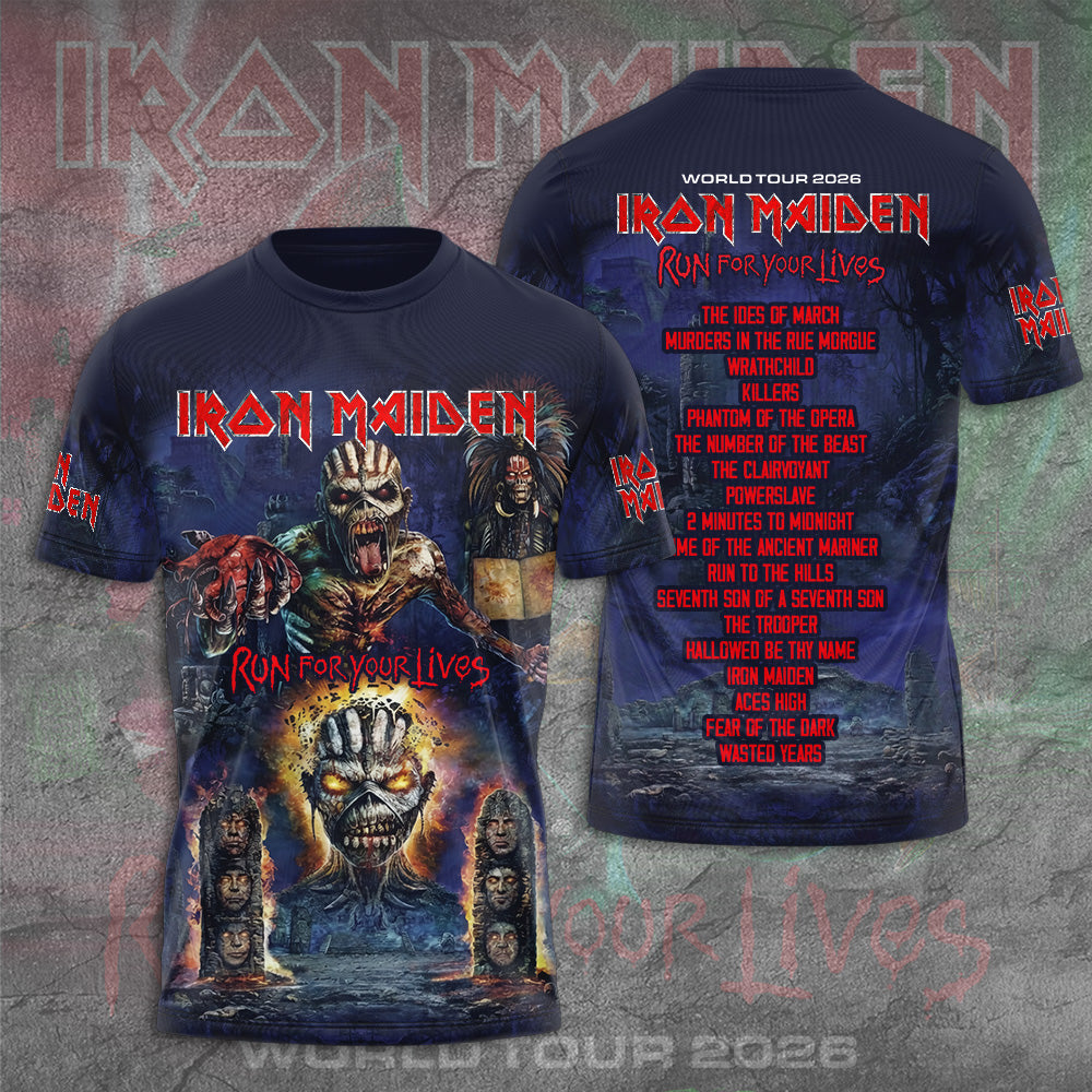 Iron Maiden 2026 World Tour 3D Apparel – GNE6926