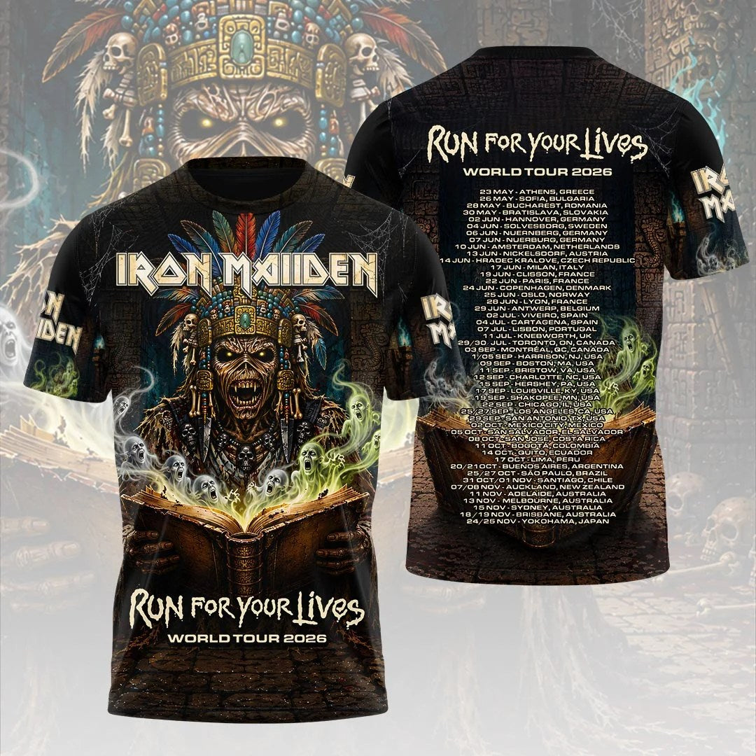 Iron Maiden 2026 World Tour 3D Apparel – HOATT21280