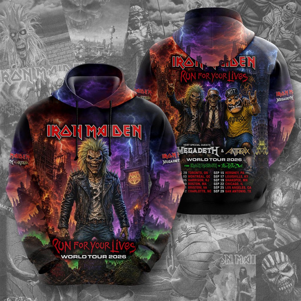 Iron Maiden 2026 World Tour 3D Apparel – TMTHU6985