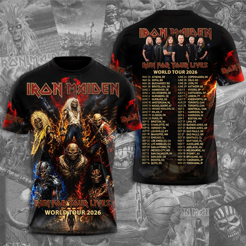 Iron Maiden 2026 World Tour 3D Apparel – TMTHU7697