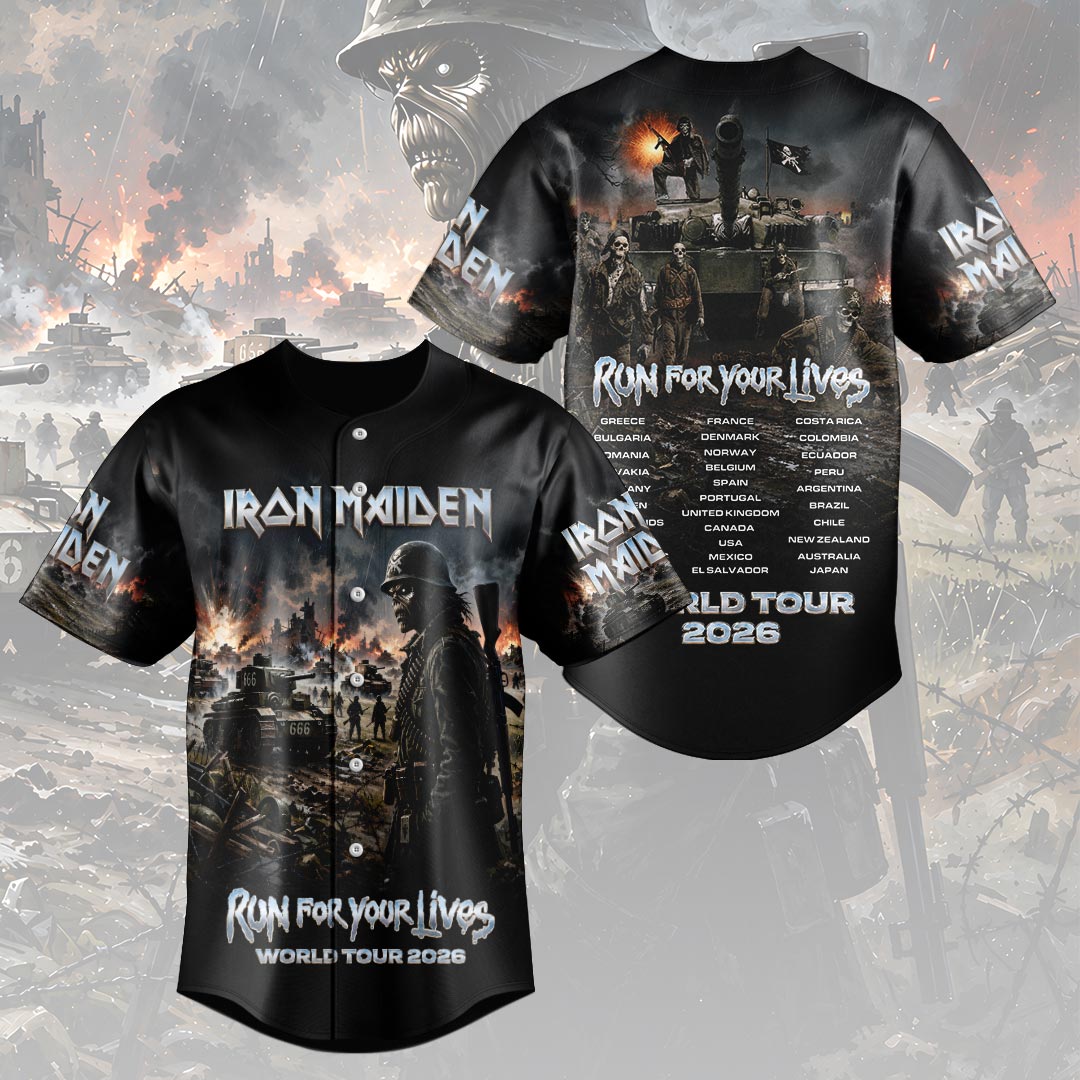 Iron Maiden 2026 World Tour Baseball Jersey – HOATT19885