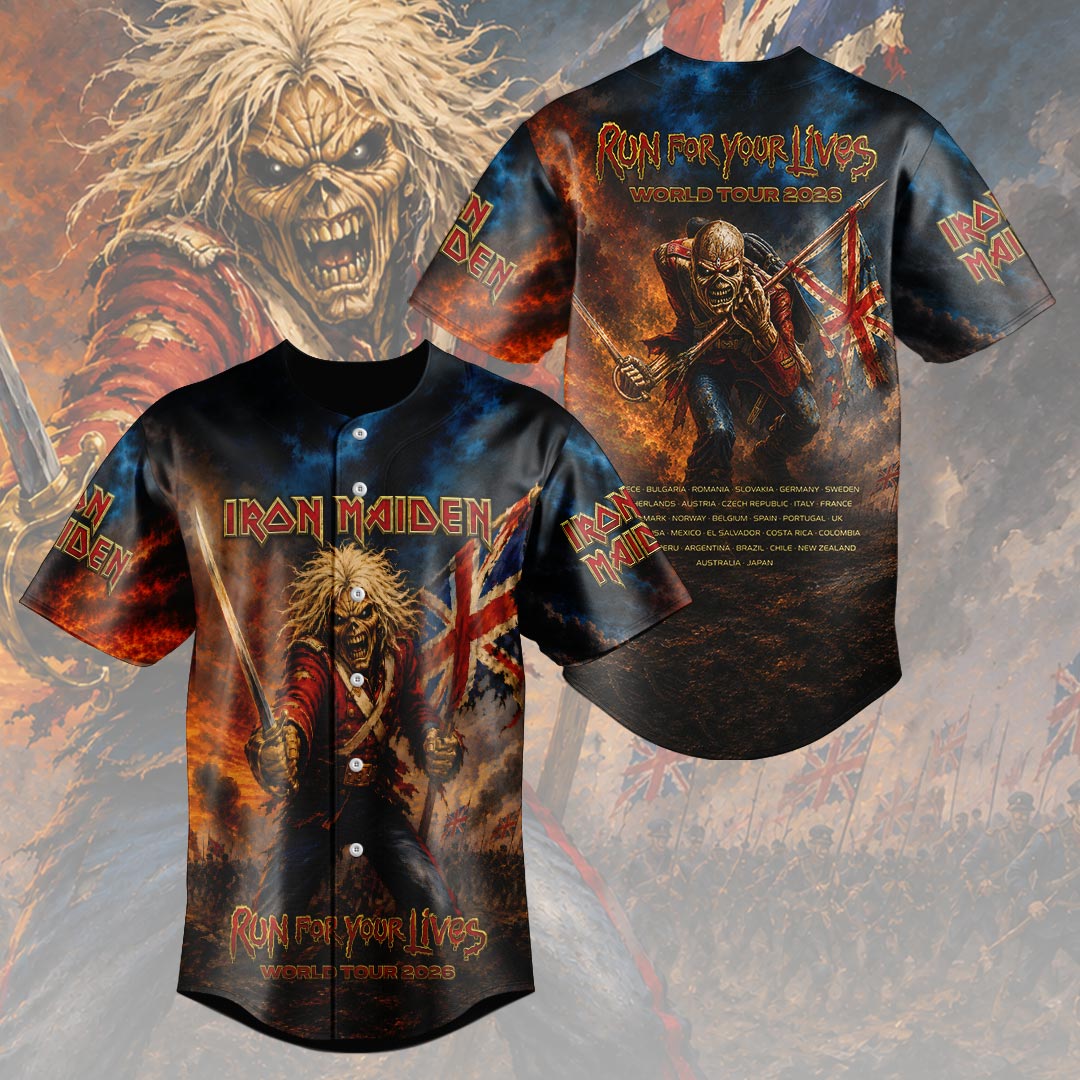Iron Maiden 2026 World Tour Baseball Jersey – HOATT20019