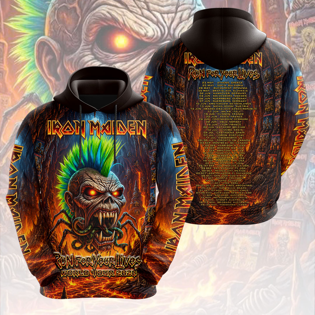 Iron Maiden 2026 World Tour 3D Apparel – HOATT20226