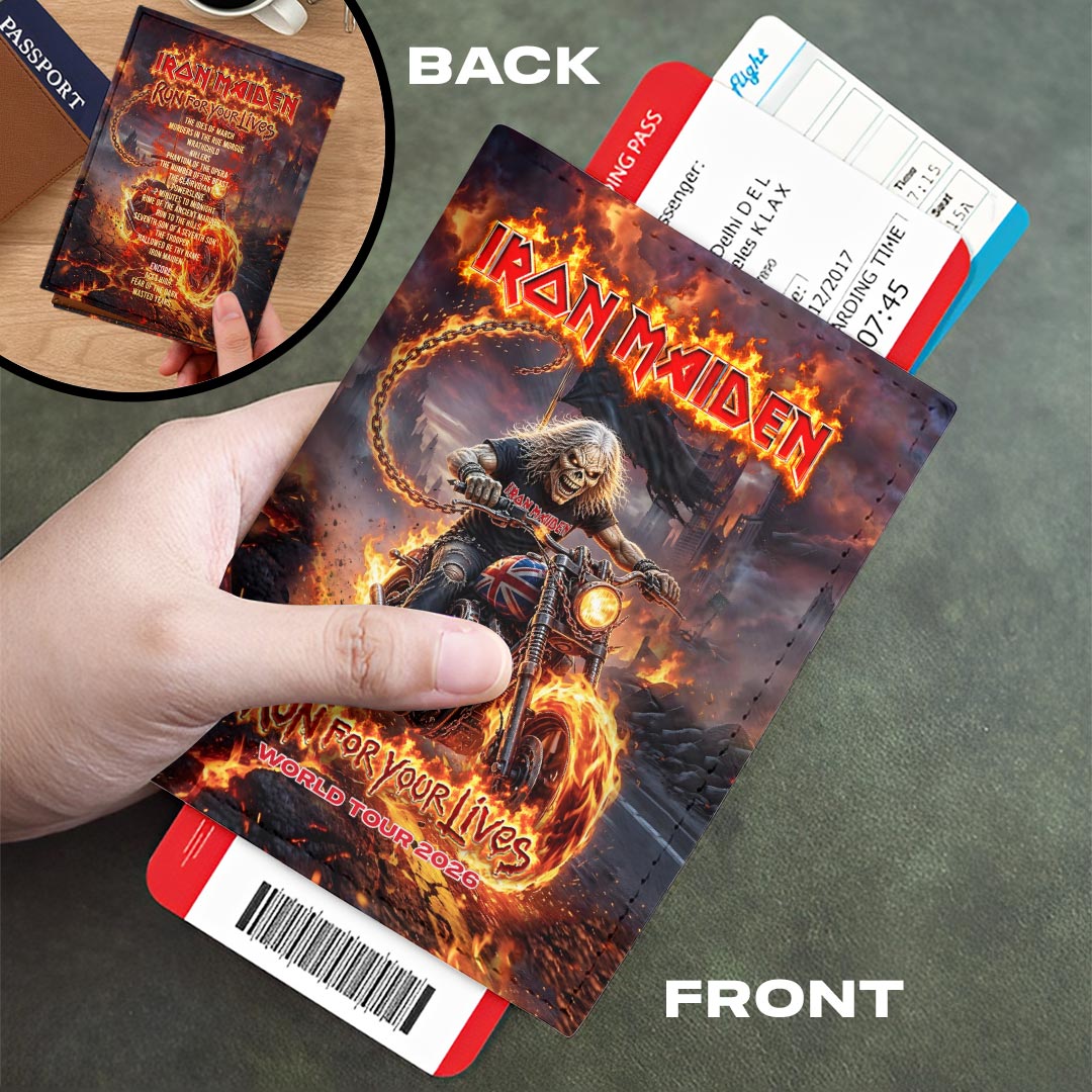Iron Maiden 2026 World Tour Leather Passport Cover – HOATT18036