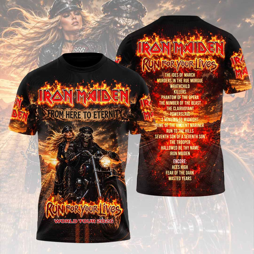 Iron Maiden 2026 World Tour 3D Apparel – HOATT17924