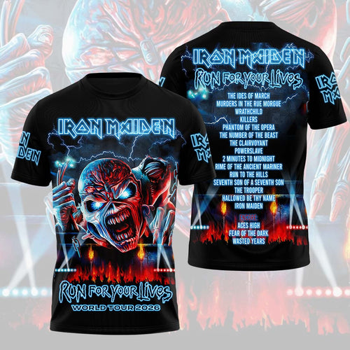 Iron Maiden 2026 World Tour 3D Apparel – HOATT18464