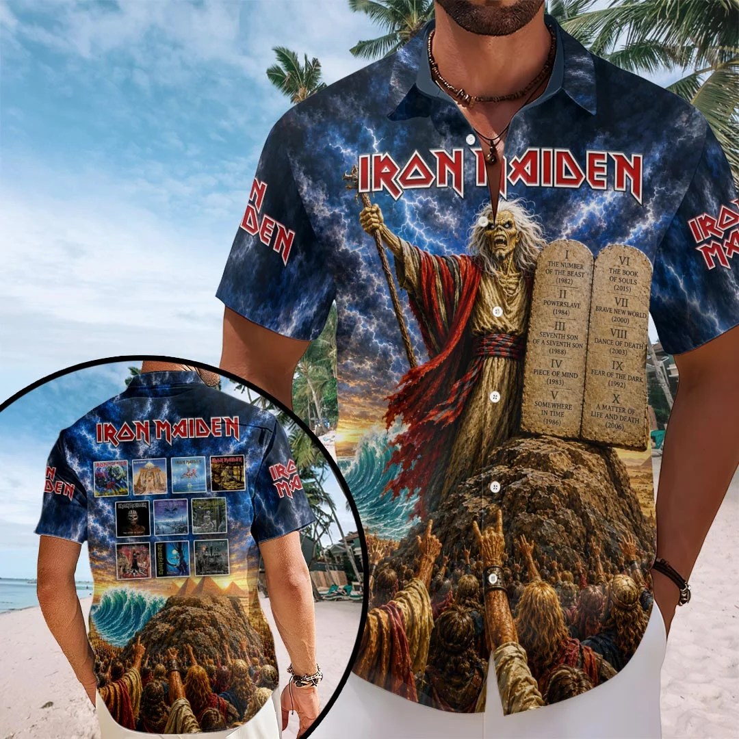 Iron Maiden Short Sleeve Button-Down Shirt – HOATT21413