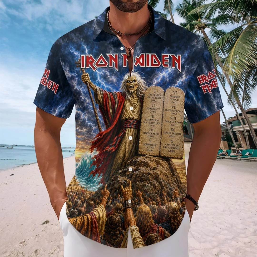 Iron Maiden Short Sleeve Button-Down Shirt – HOATT21413