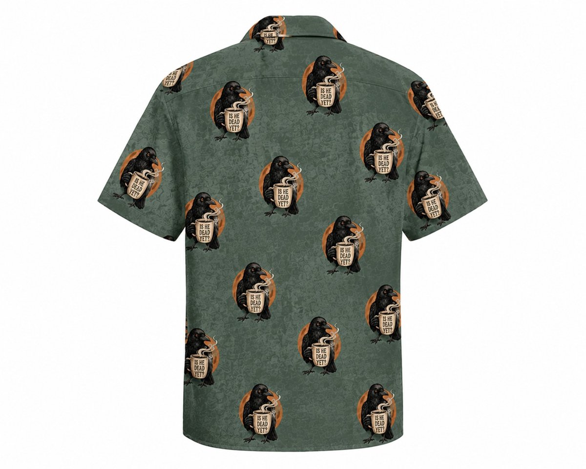 Is He Dead Yet Black Crow Hawaiian Shirt