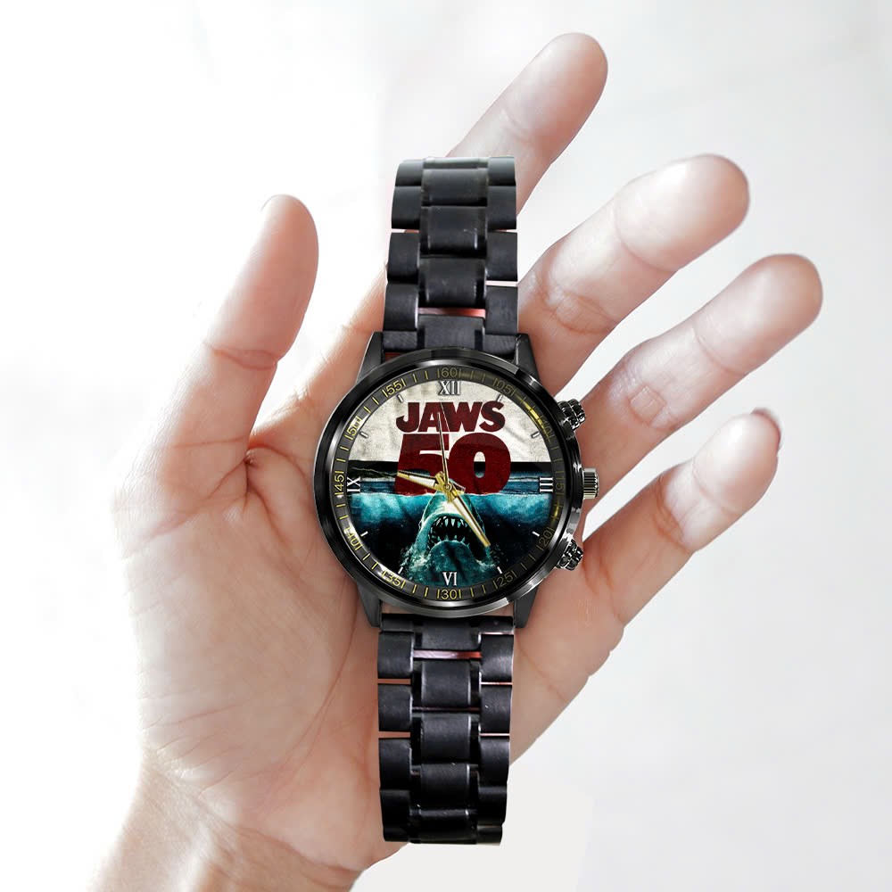 Jaws Black Stainless Steel Watch – GNE NEW320