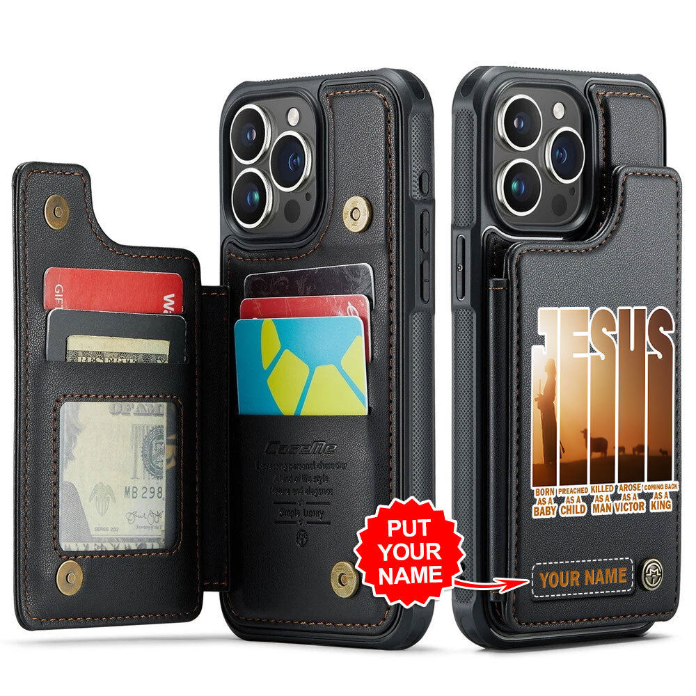 Personalized Christian Leather Wallet Phone Case – TMTHU326