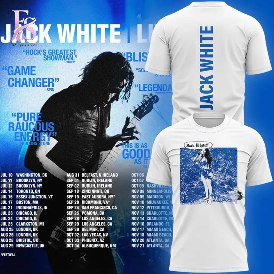 Jack White Live 2026 Tour Tshirt