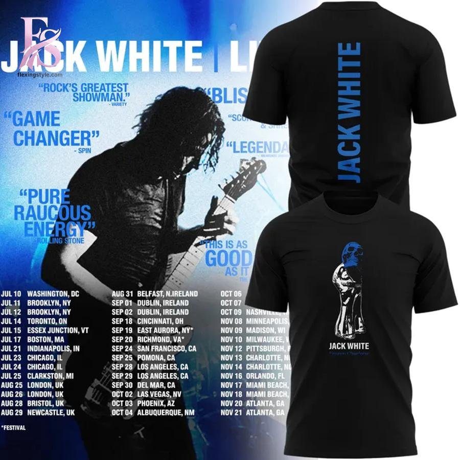 Jack White Live 2026 Tour Tshirt