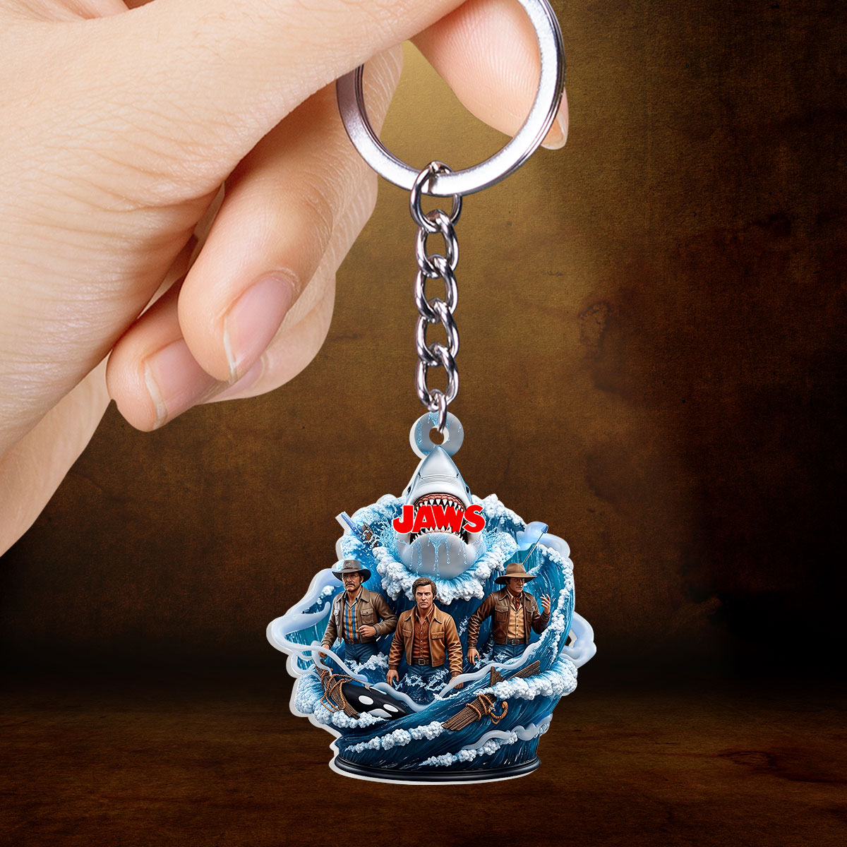 Jaws Custom Shape 2-sided Keychain – HOATT12566