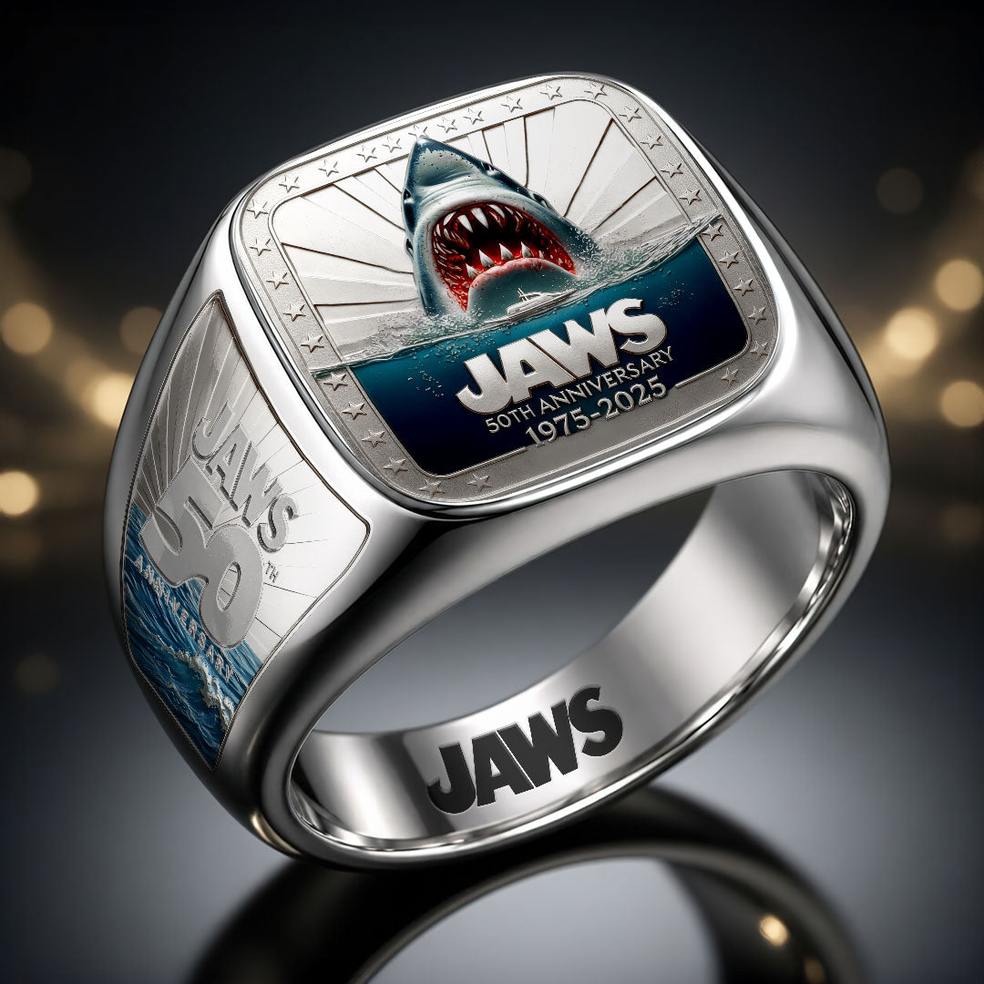 Jaws 50th Anniversary 3D Engraved Ring – HOATT19882