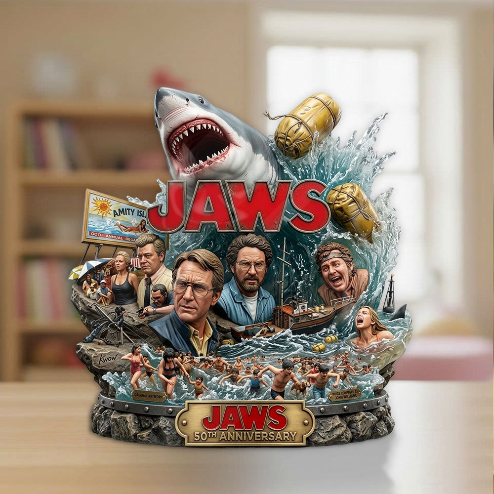 Jaws 50th Anniversary Custom Shape Acrylic Plaque – TMTHU4509