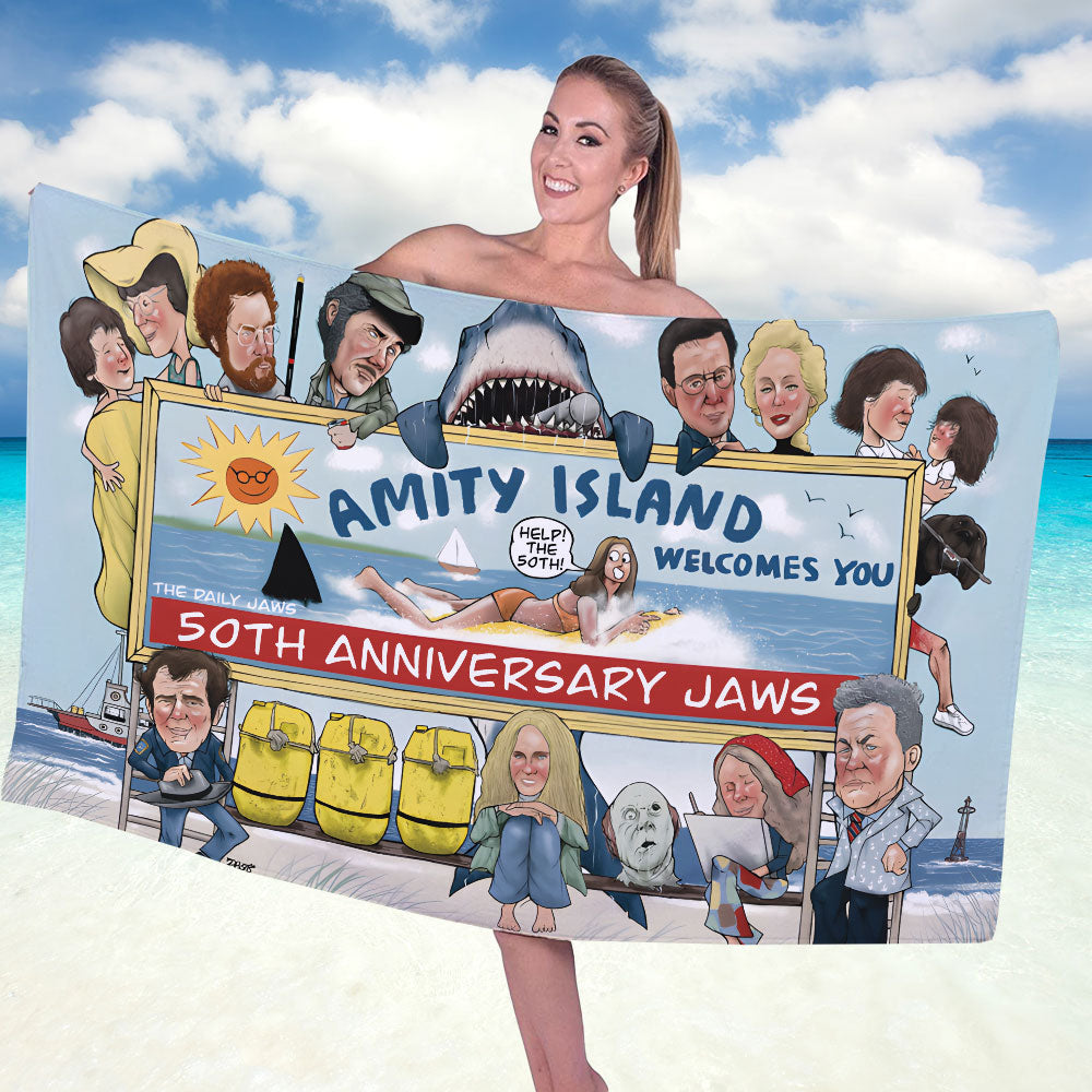 Jaws Rectangle Beach Towel – TANTN 12529