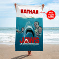 Personalized Jaws Rectangle Beach Towel – HOATT 10140