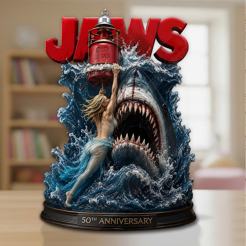 Jaws 50th Anniversary Custom Shape Acrylic Plaque – GNE7260