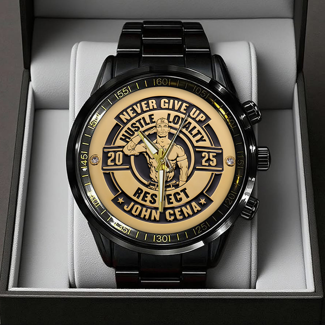 John Cena Black Stainless Steel Watch – TANTN19351