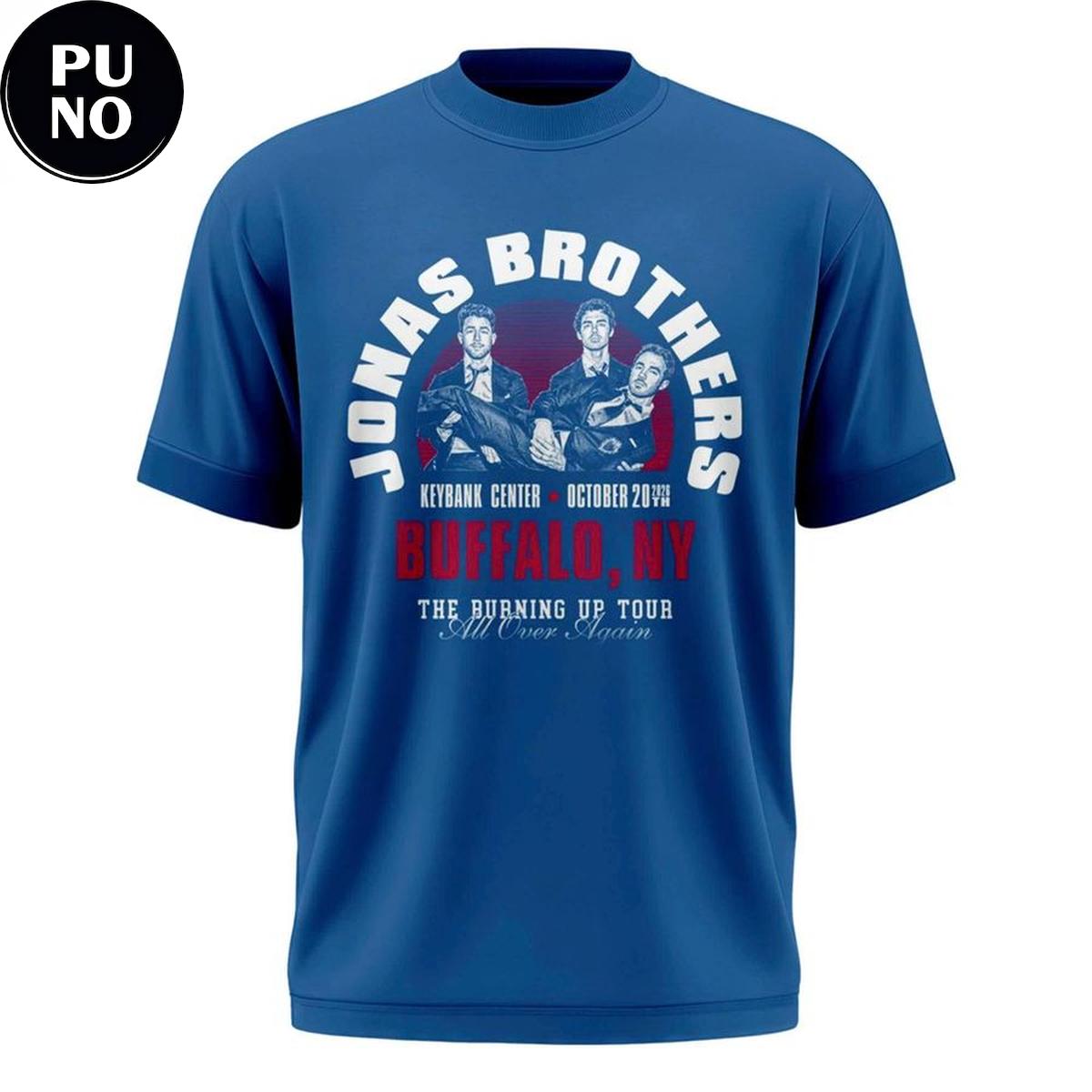 Jonas Brothers The Burning Up Tour All Over Again 2026 Buffalo NY T-Shirt