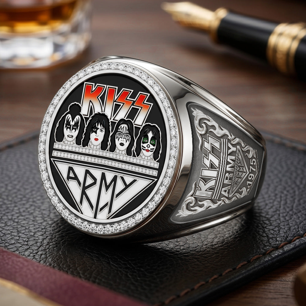 KISS 3D Engraved Ring – TMTHU7041