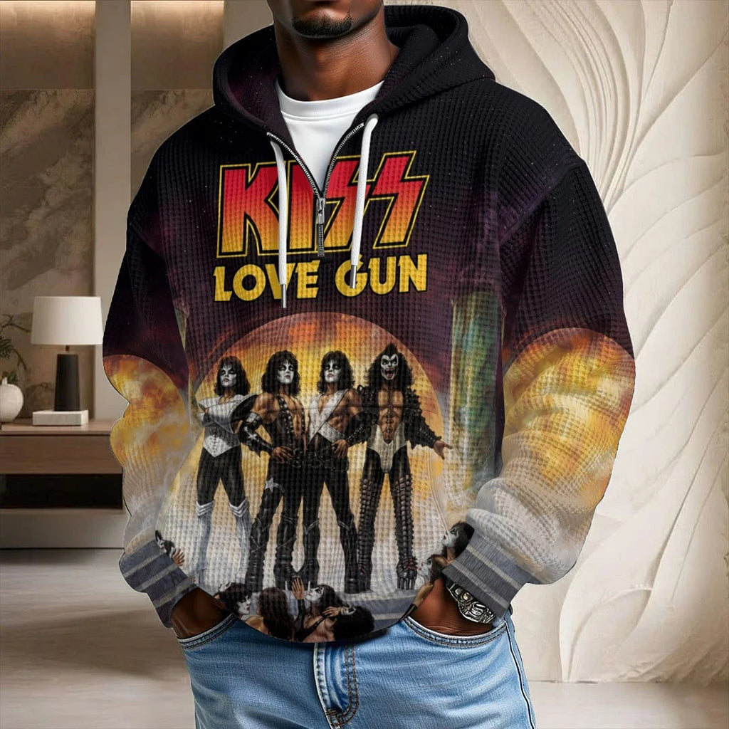 KISS 3D Unisex Waffle Hoodie – TMTHU9077