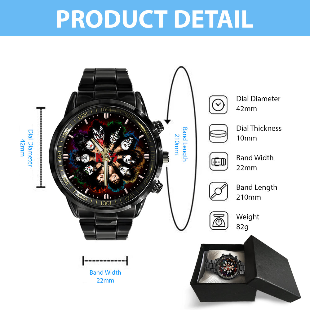 KISS Black Stainless Steel Watch – GNE 986