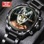 Personalized KISS Black Stainless Steel Watch – HUANNM 4878