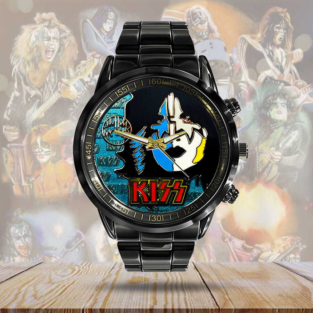 KISS Black Stainless Steel Watch – TANTN 7771