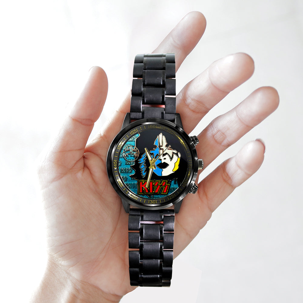 KISS Black Stainless Steel Watch – TANTN 7771