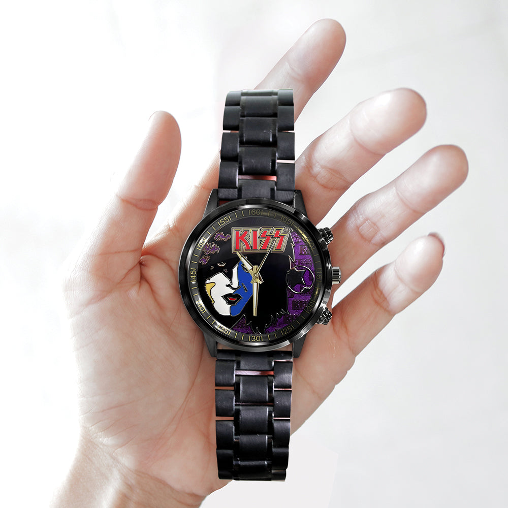 KISS Black Stainless Steel Watch – TANTN 7773