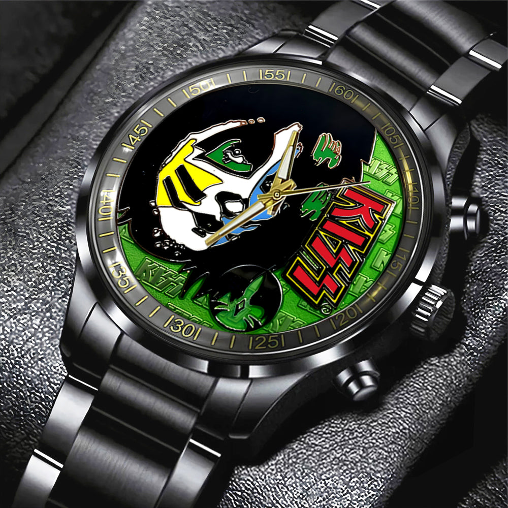 KISS Black Stainless Steel Watch – TANTN 7774