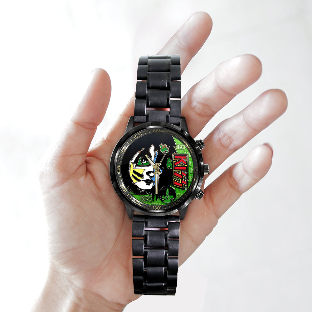 KISS Black Stainless Steel Watch – TANTN 7774