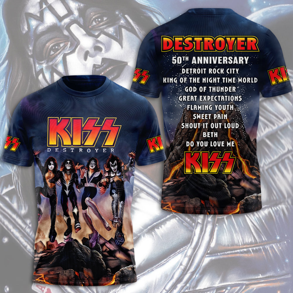 KISS Destroyer 50th Anniversary 2026 3D Apparel – TMTHU6106