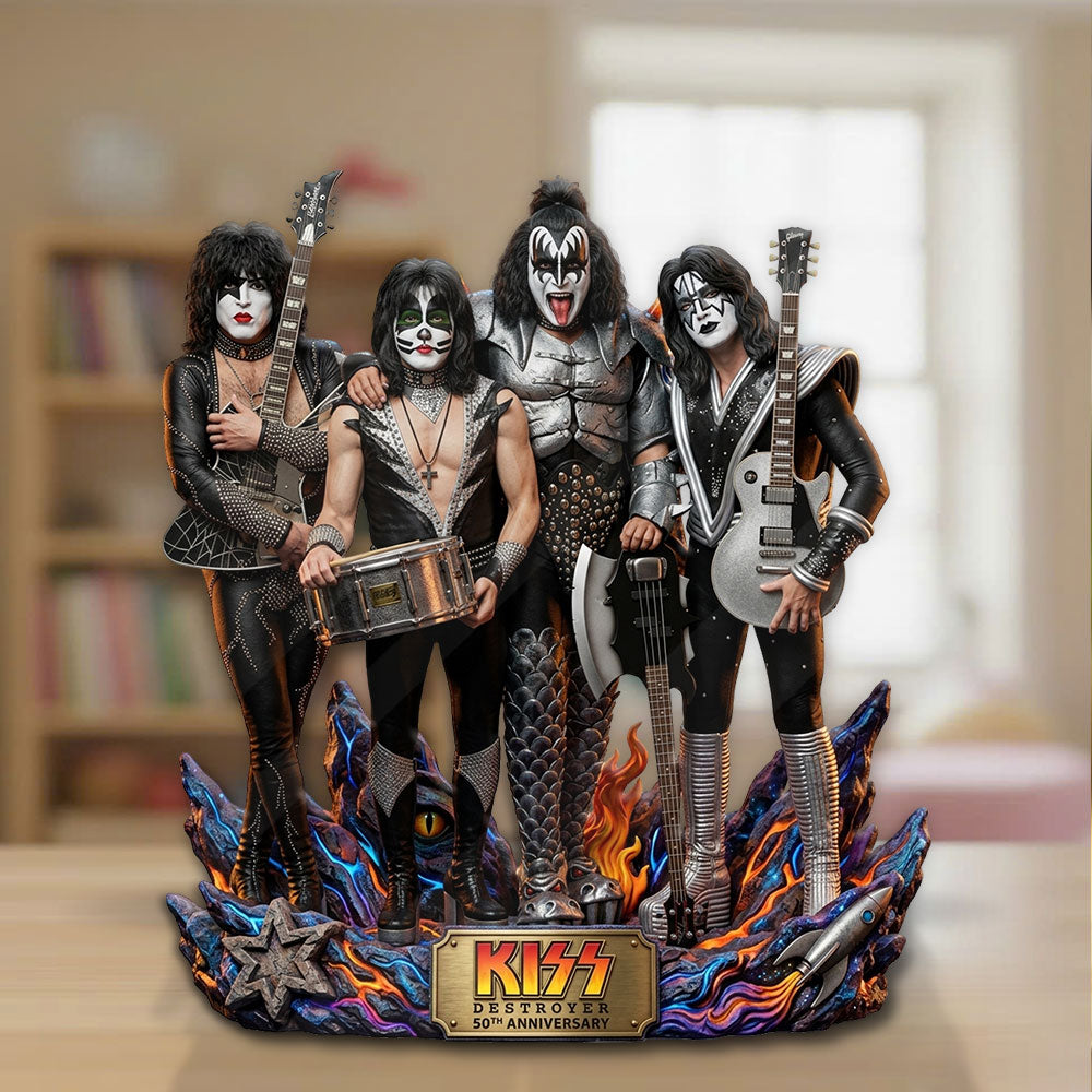 KISS Destroyer 50th Anniversary 2026 Custom Shape Acrylic Plaque – TMTHU6434