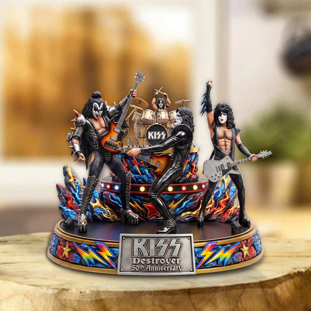 KISS Destroyer 50th Anniversary 2026 Custom Shape Acrylic Plaque – TMTHU5909