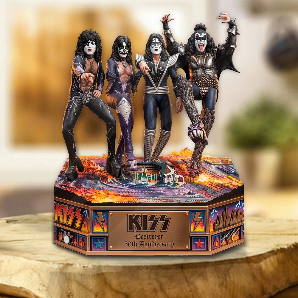 KISS Destroyer 50th Anniversary 2026 Custom Shape Acrylic Plaque – TMTHU6383